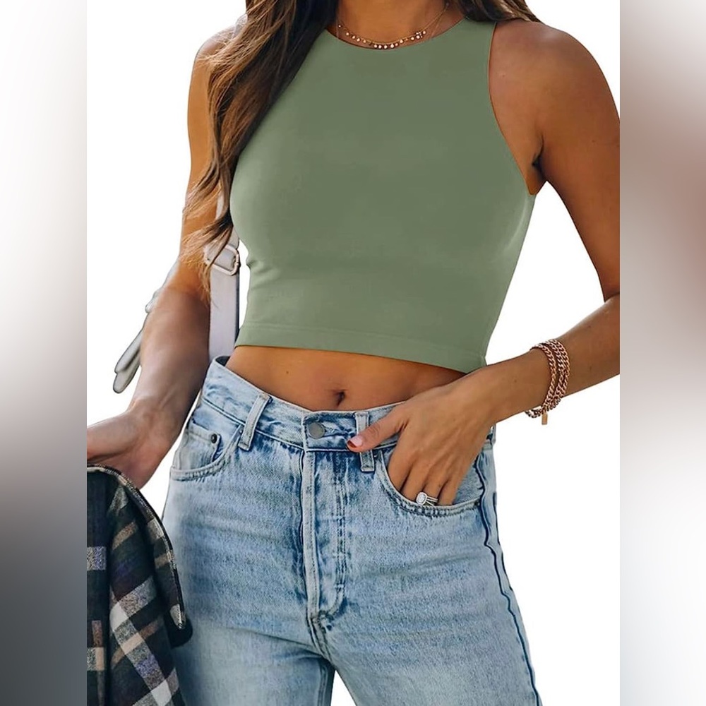 ReoRia Racerback Crop Tank Top